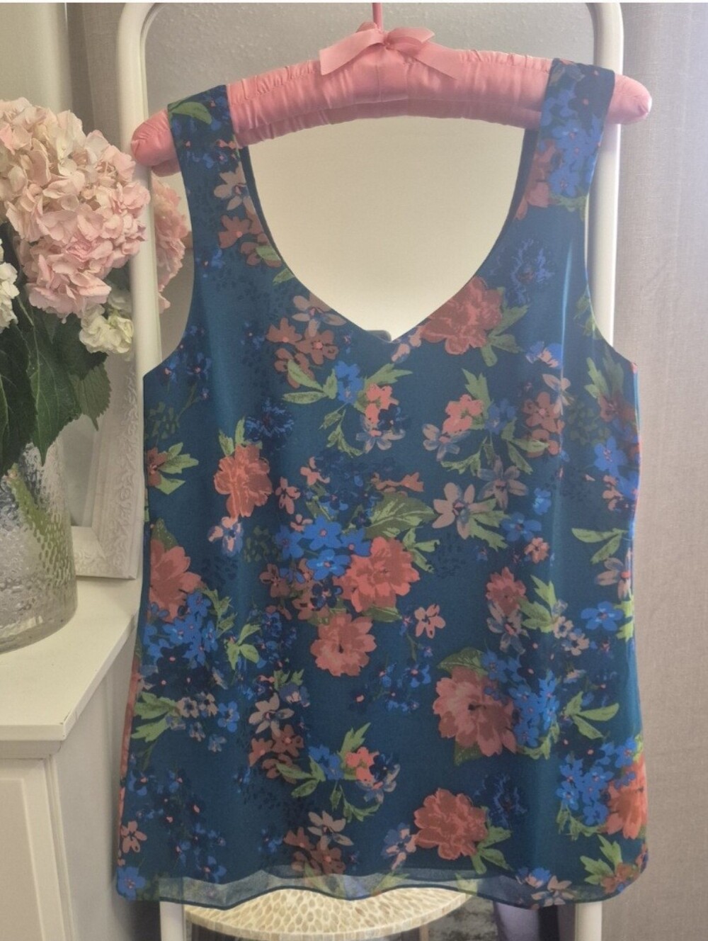 CABi Floral Still Life Cami Tank Top Blouse Size XS